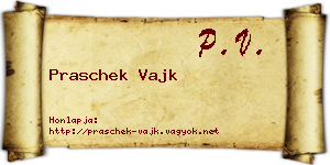 Praschek Vajk névjegykártya